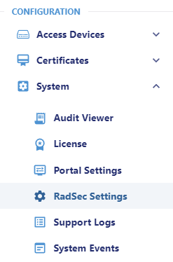 AGNI RadSec Settings